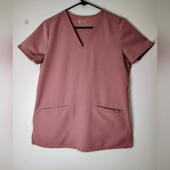 Figs scrub Casma top professional medical, mauve pink,3 pockets, XS. - Picture 2 of 14